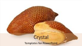  Presentation with salak - Audience pleasing presentation theme consisting of salak fruit isolated on white backdrop and a  colored foreground