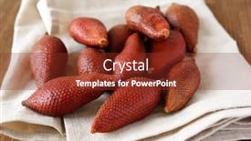  Presentation with salak - Audience pleasing presentation design consisting of salak fruits also known as snake fruits backdrop and a tawny brown colored foreground