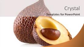  Presentation with salak - PPT theme enhanced with salak-salacca-zalacca-or-snake background and a lemonade colored foreground