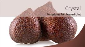  Presentation with salak - Presentation design consisting of salak-salacca-zalacca-or-snake background and a soft green colored foreground