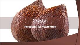  Presentation with salak - Slide set with salak-salacca-zalacca-or-snake background and a tawny brown colored foreground