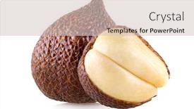  Presentation with salak - Presentation design featuring salak-salacca-zalacca-or-snake background and a soft green colored foreground