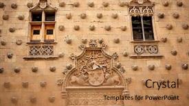  Presentation with shell - Cool new PPT theme with salamanca of spain image shot backdrop and a  colored foreground