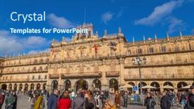  Presentation with important - Presentation theme having salamanca-spain-december-24-2022 background and a ocean colored foreground