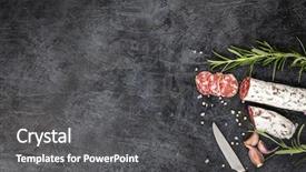  Presentation with dark - PPT layouts with salami on dark background background and a dark gray colored foreground