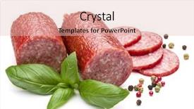  Presentation with forensic chemistry leaves - Colorful slides enhanced with salami smoked sausage basil leaves backdrop and a lemonade colored foreground