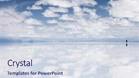  Presentation with salt - Cool new PPT theme with salar de uyuni salt flat backdrop and a sky blue colored foreground