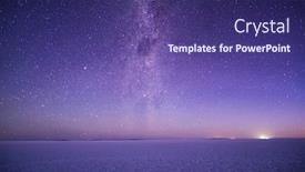  Presentation with starry night - PPT theme consisting of salar-de-uyuni-salt-flat background and a violet colored foreground
