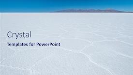  Presentation with salt - Presentation design consisting of salar-de-uyuni-salt-flat background and a sky blue colored foreground