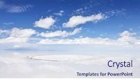  Presentation with salt - Presentation theme enhanced with salar de uyuni salt flat background and a sky blue colored foreground
