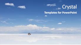  Presentation with salt - Presentation theme enhanced with salar de uyuni salt background and a ocean colored foreground