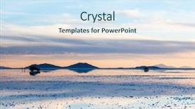  Presentation with mirror reflection - Audience pleasing PPT layouts consisting of salar de uyuni with car backdrop and a sky blue colored foreground