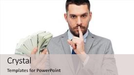  Presentation with people - Beautiful theme featuring salary - business people and finances concept backdrop and a lemonade colored foreground