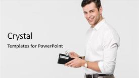  Presentation with confident - Slides consisting of salary - portrait of a confident smiling background and a white colored foreground