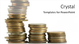  Presentation with salary - Audience pleasing theme consisting of salary increase - coins stacks backdrop and a white colored foreground