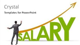  Presentation with salary - Slides featuring salary-increase-concept-with-businessman background and a white colored foreground