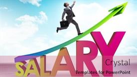  Presentation with salary - Slide set featuring salary-increase-concept-with-businessman background and a coral colored foreground
