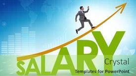  Presentation with salary - PPT layouts with salary-increase-concept-with-businessman background and a yellow colored foreground