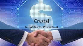  Presentation with stock market abstract business concept - Theme enhanced with salary negotiation - handshake concept - business metaphor background and a  colored foreground