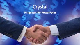  Presentation with demographic millennials business concept - Slide deck with salary negotiation - handshake concept - business metaphor background and a cobalt blue colored foreground