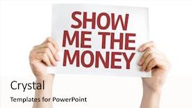  Presentation with salary - Beautiful PPT theme featuring salary negotiation - show me the money card backdrop and a sky blue colored foreground