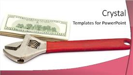  Presentation with bills - Presentation theme enhanced with salary negotiation - wrench and bills of u background and a white colored foreground