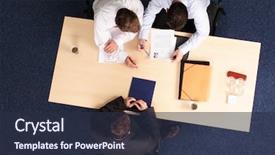  Presentation with resume - PPT theme featuring salary negotiation - young man background and a tawny brown colored foreground