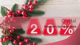  Presentation with percent - Cool new presentation theme with sale-20-percent-big-sales backdrop and a coral colored foreground