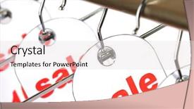  Presentation with labels - Colorful presentation enhanced with sale a hanger with labels backdrop and a  colored foreground
