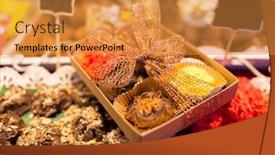  Presentation with christmas sale - Cool new presentation theme with concept - craft sweets and cookies backdrop and a gold colored foreground