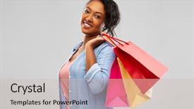  Presentation with outlet - Audience pleasing presentation theme consisting of sale and outlet concept - happy backdrop and a soft green colored foreground