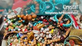  Presentation with flea - Audience pleasing theme consisting of sale at flea market backdrop and a teal colored foreground