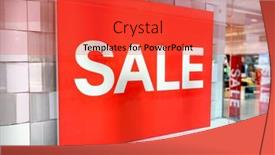  Presentation with retail store - Audience pleasing slides consisting of sale-banner-in-the-window backdrop and a red colored foreground