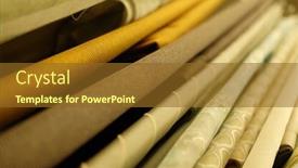  Presentation with fabrics - Slide deck enhanced with sale-colorful-fabrics background and a tawny brown colored foreground