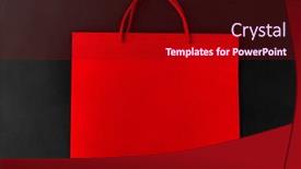  Presentation with outlet - Beautiful slide deck featuring sale consumerism and outlet concept - red shopping bag on black background backdrop and a wine colored foreground
