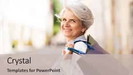  Presentation with consumerism - Amazing slides having sale consumerism and people concept backdrop and a  colored foreground