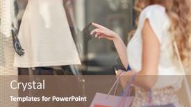  Presentation with consumerism - Colorful PPT layouts enhanced with sale-consumerism-and-people-concept backdrop and a coral colored foreground