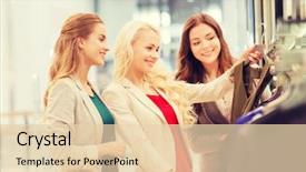  Presentation with consumerism - PPT theme consisting of sale consumerism and people concept background and a lemonade colored foreground