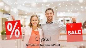  Presentation with people mall - Amazing slide deck having sale consumerism and people concept backdrop and a  colored foreground