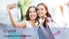  Presentation with consumerism - PPT theme with sale consumerism technology and people background and a light blue colored foreground