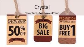  Presentation with coupon - Audience pleasing PPT theme consisting of sale coupon voucher tag vintage backdrop and a lemonade colored foreground