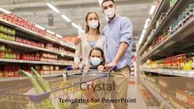  Presentation with family shopping - Amazing theme having sale-family-and-pandemic-concept backdrop and a coral colored foreground