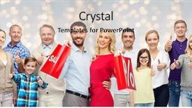  Presentation with family shopping - Colorful PPT theme enhanced with sale family generation and people backdrop and a  colored foreground