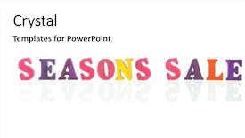 Presentation with seasons greeting - Audience pleasing presentation design consisting of sale in wooden colorful letter backdrop and a white colored foreground