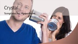  Presentation with telephone - Amazing slide set having construction of gas pipeline trans backdrop and a  colored foreground.