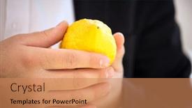  Presentation with capital market - PPT theme consisting of sale-of-ritual-plants background and a coral colored foreground