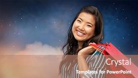  Presentation with outlet - Beautiful slides featuring sale-outlet-and-consumerism-concept backdrop and a coral colored foreground