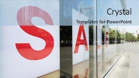  Presentation with wine shop and barrel - Beautiful slides featuring sale poster in shop exhibition backdrop and a  colored foreground