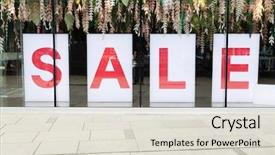  Presentation with exhibition - Theme featuring sale poster in the fashion background and a lemonade colored foreground