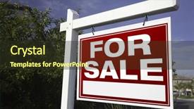  Presentation with neighborhood - PPT layouts with sale-real-estate-sign background and a tawny brown colored foreground